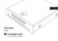 Cambridge Audio Sonata-CD-30 - Owners manual
